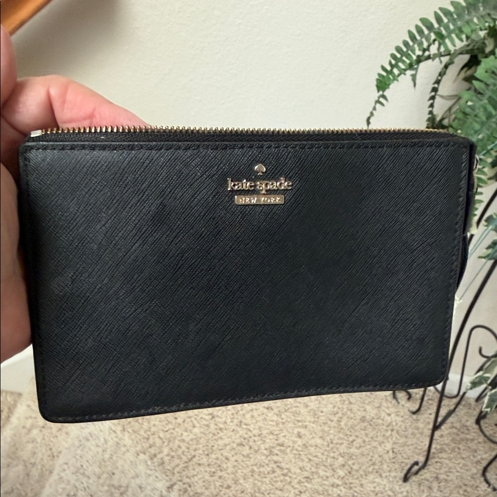 Kate Spade Black Zip-Around Clutch